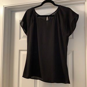 Black short sleeved blouse
